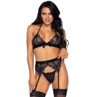 Leg Avenue Three-Piece Set - Elegant Lingerie