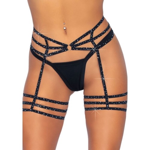 Leg Avenue Rhinestone Suspender One Size