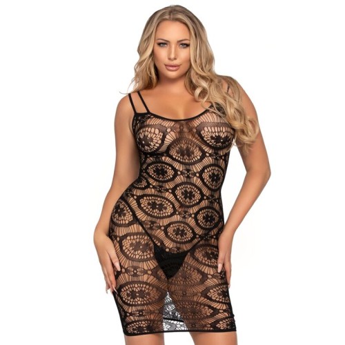 Leg Avenue - Crochet Mini Dress Black