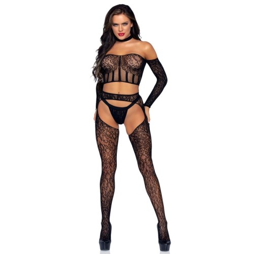 Leg Avenue Three Piece Lace Set for Elegance