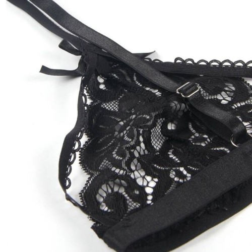 Subblime 3-Piece Bra, Garter & Thong Set for sexy elegance