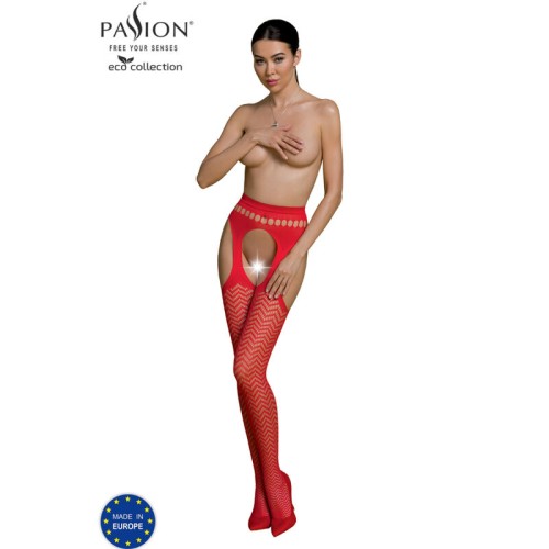 Bodystocking Rojo de la Colección Eco de Passion para Amantes Ecológicos