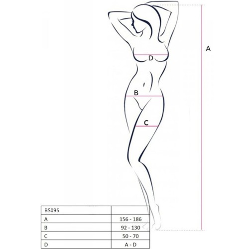 Sensual Red Bodystocking BS095 by Passion