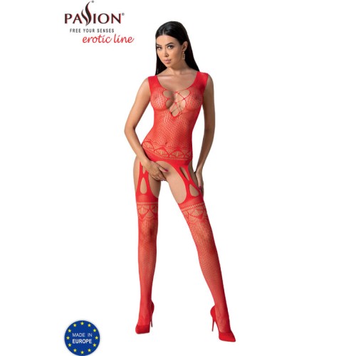 Passion BS099 Bodystocking Red One Size