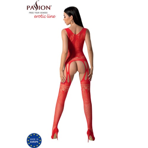 Passion BS099 Bodystocking Red One Size