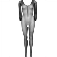 Leg Avenue Bodystocking Negro Manga Larga Para Looks Seductores