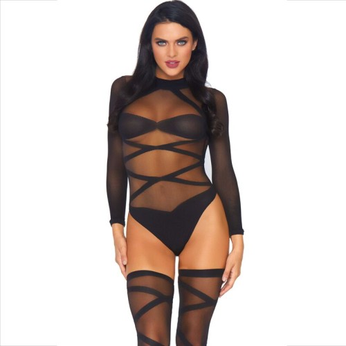 Leg Avenue 2 Piece Body + Thigh Highs Set - Elegant Seduction