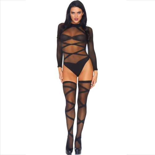Leg Avenue Set 2 Piezas Body + Medias - Seducción Elegante