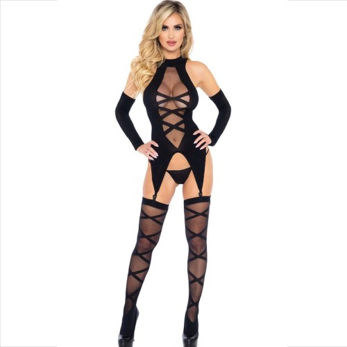 Leg Avenue 3 Piece Set - Body Stockings and Sleeves