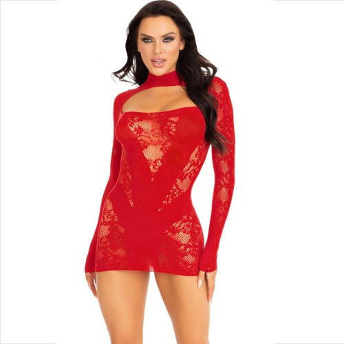 Leg Avenue - Mini Vestido de Encaje - Elegancia Atemporal