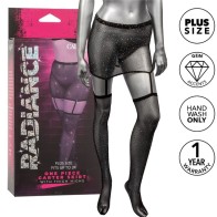 Radiance Plus-Size Skirt with Thigh High Stockings