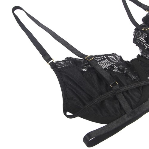 Subblime 3-Piece Set Bra Thong Suspender