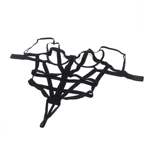 Subblime Sexy Bodysuit with Cutouts Black S/M