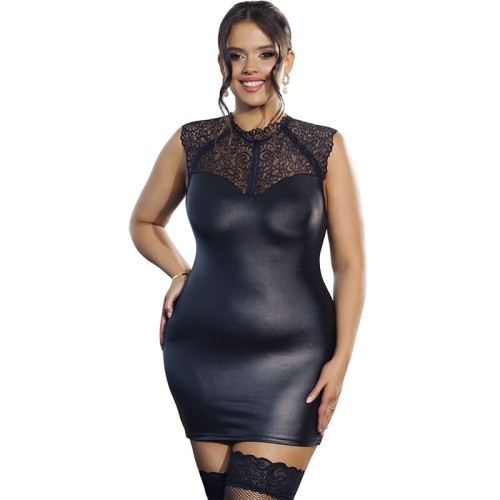 Subblime Black Lace Leather Lingerie Dress L/XL