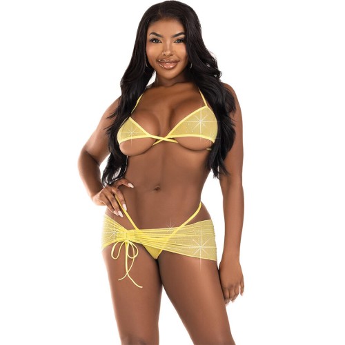 Leg Avenue Three Piece Diamond Set M/L