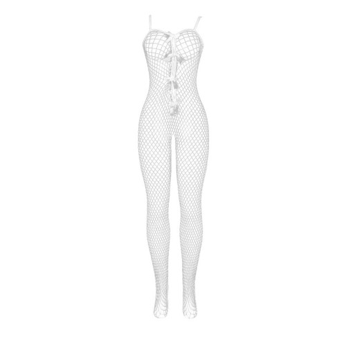 Sublime Crotchless Bodystocking Fishnet with Ribbons