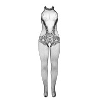 Bodystocking Crotchless De Rejilla Y Encaje Sublime