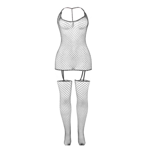 Bodystocking De Rejilla Brillante Talla Única