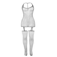 Bodystocking De Rejilla Brillante Talla Única