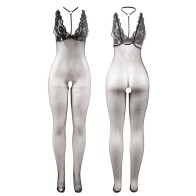 Subblime - Bodystocking Crotchless De Rejilla Transparente - Seducción Definitiva