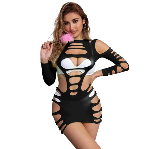 Sublime Black Mesh Dress for Stunning Appeal