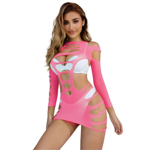 Subblime - Vestido De Rejilla Elástico Rosa