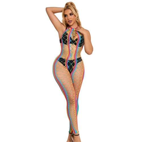 Subblime Rainbow Fishnet Dress