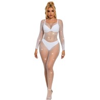Subblime - 952396 Bodystocking De Rejilla Con Diamantes | Elegancia Elevada