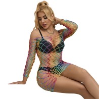 Subblime Rainbow Long Sleeve Dress for Bold Styles