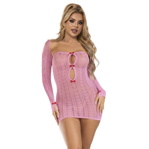 Subblime - Vestido De Rejilla Rosa Talla única