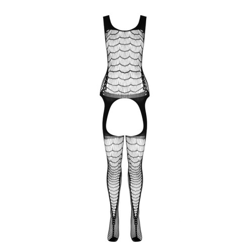 Passion BS 104 Bodystocking - Elegante Blanco Talla Única