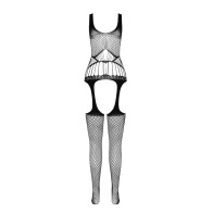 Passion - Bs 106 Bodystocking Blanco Talla única - Seduce con Estilo