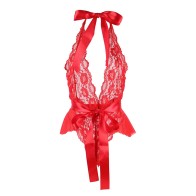 Subblime Sexy Body with Ruffles + Belt Red S/M