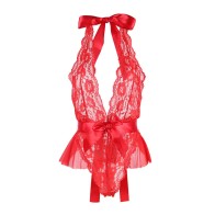 Subblime Sexy Body with Ruffles + Belt Red S/M