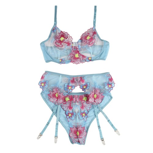 Subblime Floral Design Bra + Panties L/XL