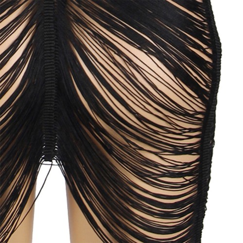 Vestido De Tiras + Tanga Negro S/M - Elegancia Definitiva
