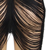 Vestido De Tiras + Tanga Negro S/M - Elegancia Definitiva