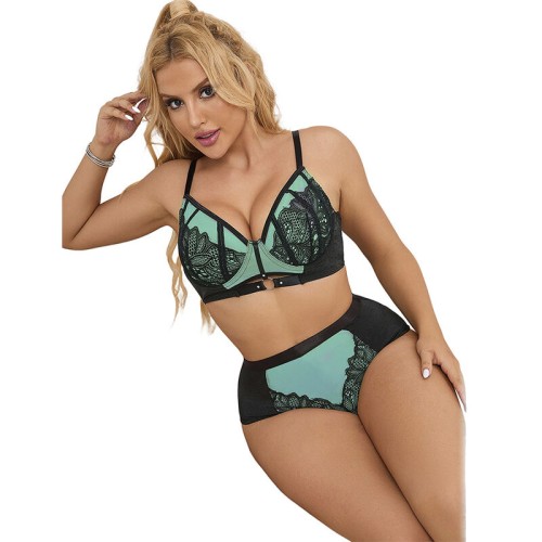 Subblime Conjunto Sujetador Con Cremallera De Malla Verde
