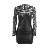 Sublime Long Sleeve Lace Dress in Black