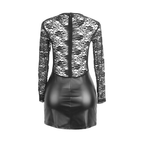 Sublime Long Sleeve Lace Dress in Black
