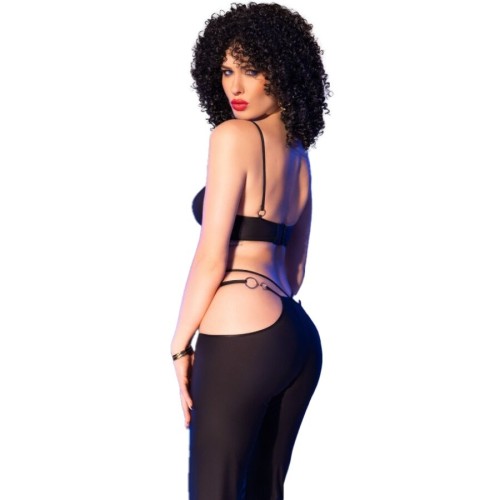 Chilirose Elegant Black Top and Leggings Set