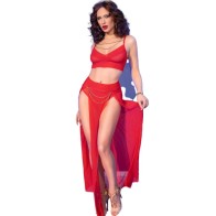 Chilirose CR 4850 Set - Red Top and Leggings