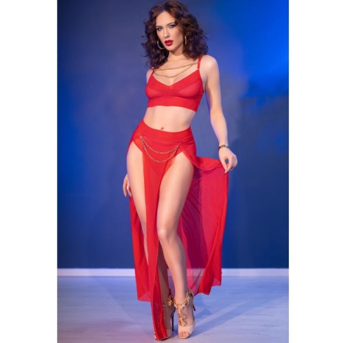 Chilirose CR 4850 Set Top Rojo - Elegancia Personificada