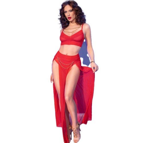 Chilirose CR 4850 Red Top & Leggings Set for Seduction