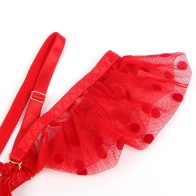 SUBBLIME Red Lace Garter Bra Set