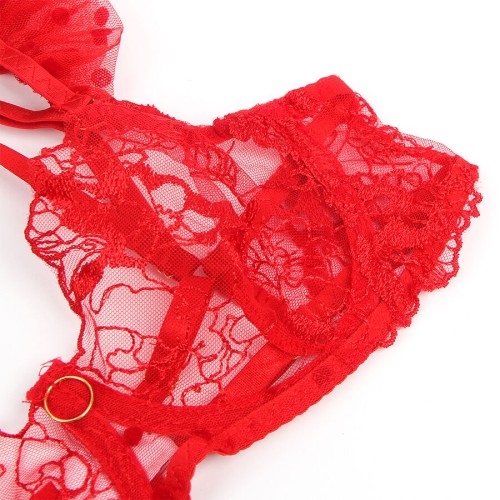 Subblime Sexy Lace Bra Garter Set