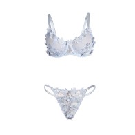 Conjunto Sujetador Y Panties Con Bordados De Flores
