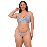 Subblime Floral Embroidery Bra Set for Feminine Elegance