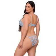 Subblime Floral Embroidery Bra Set for Feminine Elegance