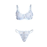 Subblime Floral Embroidery Bra Set for Feminine Elegance